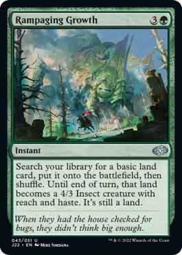 Rampaging Growth 43 card from Jumpstart 2022