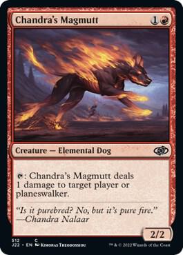 Chandra's Magmutt 512 card from Jumpstart 2022