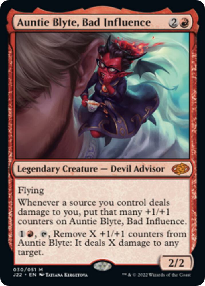Auntie Blyte, Bad Influence 30 card from Jumpstart 2022