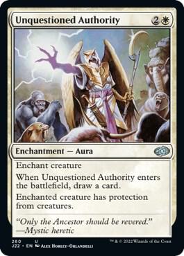 Unquestioned Authority 260 card from Jumpstart 2022