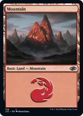 Mountain 108 card from Jumpstart 2022