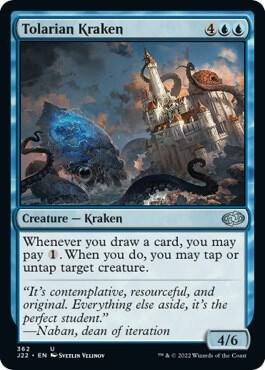 Tolarian Kraken 362 card from Jumpstart 2022