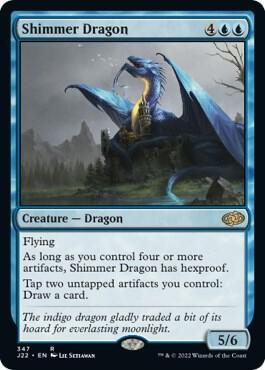 Shimmer Dragon 347 card from Jumpstart 2022