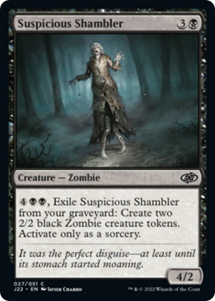 Suspicious Shambler 27 card from Jumpstart 2022