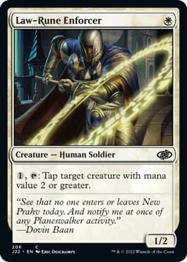 Law-Rune Enforcer 206 card from Jumpstart 2022