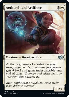 Aethershield Artificer 140 card from Jumpstart 2022