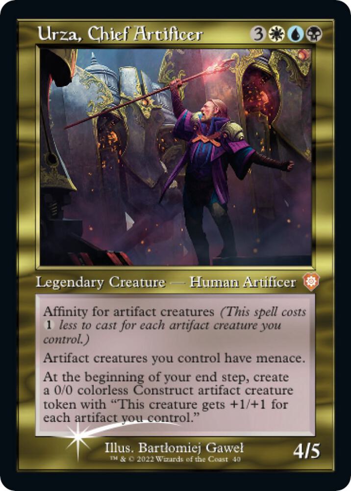 Urza, Chief Artificer (Display Commander) - Thick Stock 40 card from Commander: The Brothers' War