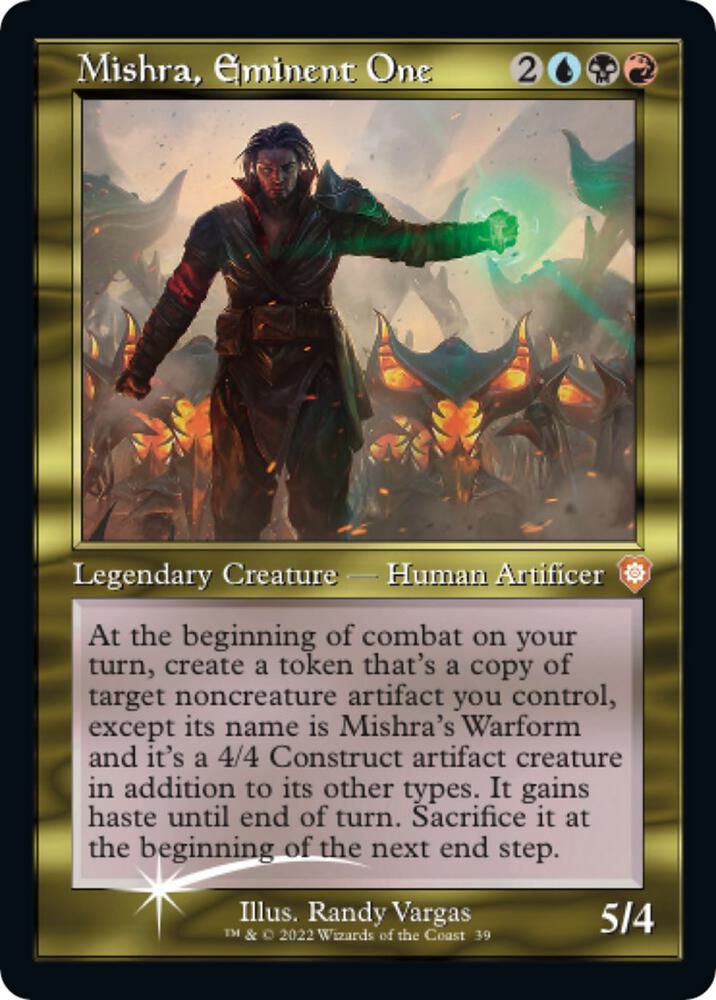Mishra, Eminent One (Display Commander) - Thick Stock 39 card from Commander: The Brothers' War