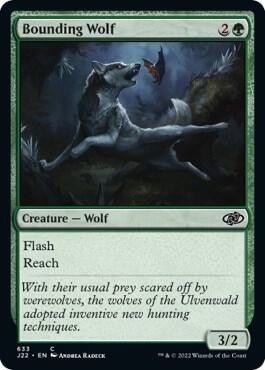 Bounding Wolf 633 card from Jumpstart 2022