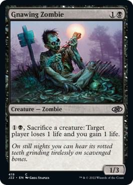 Gnawing Zombie 419 card from Jumpstart 2022
