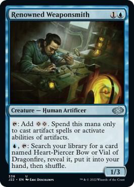 Renowned Weaponsmith 338 card from Jumpstart 2022