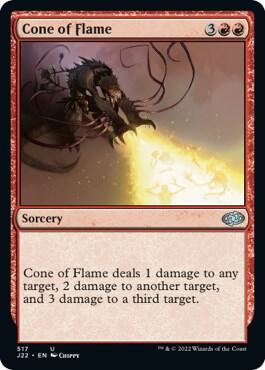 Cone of Flame 517 card from Jumpstart 2022
