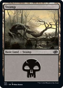 Swamp 104 card from Jumpstart 2022