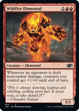 Wildfire Elemental 624 card from Jumpstart 2022