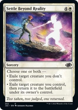Settle Beyond Reality 242 card from Jumpstart 2022