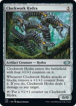 Clockwork Hydra 135 card from Jumpstart 2022
