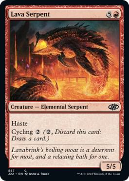 Lava Serpent 567 card from Jumpstart 2022