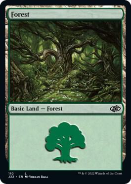 Forest 110 card from Jumpstart 2022