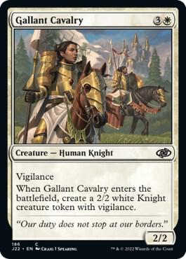 Gallant Cavalry 186 card from Jumpstart 2022