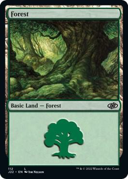 Forest 112 card from Jumpstart 2022
