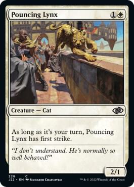 Pouncing Lynx 228 card from Jumpstart 2022