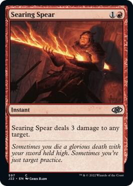 Searing Spear 597 card from Jumpstart 2022