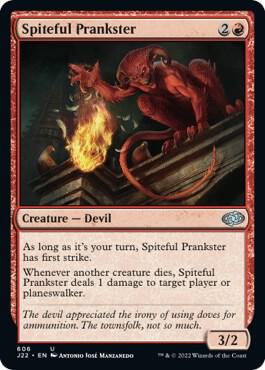 Spiteful Prankster 606 card from Jumpstart 2022