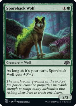 Sporeback Wolf 732 card from Jumpstart 2022