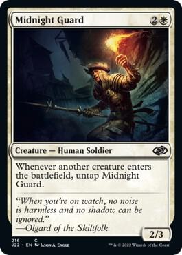 Midnight Guard 216 card from Jumpstart 2022