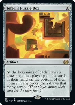 Teferi's Puzzle Box 801 card from Jumpstart 2022