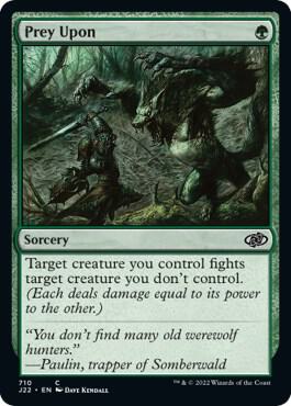 Prey Upon 710 card from Jumpstart 2022