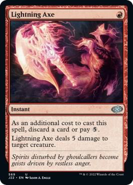 Lightning Axe 569 card from Jumpstart 2022