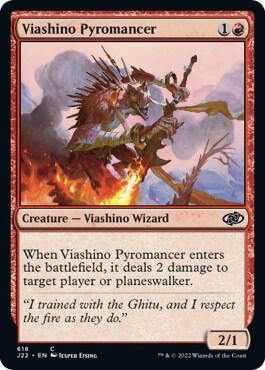 Viashino Pyromancer 618 card from Jumpstart 2022