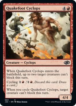 Quakefoot Cyclops 583 card from Jumpstart 2022