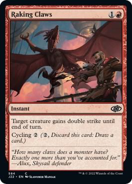 Raking Claws 584 card from Jumpstart 2022