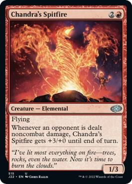 Chandra's Spitfire 515 card from Jumpstart 2022