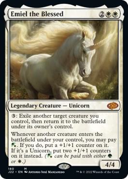 Emiel the Blessed 180 card from Jumpstart 2022