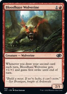 Bloodhaze Wolverine 502 card from Jumpstart 2022