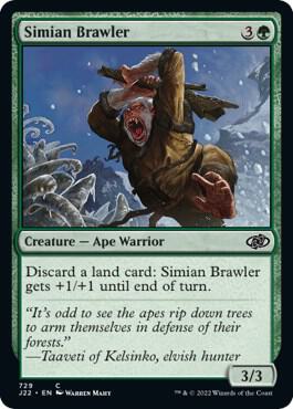 Simian Brawler 729 card from Jumpstart 2022