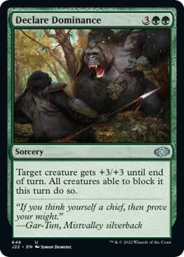Declare Dominance 646 card from Jumpstart 2022