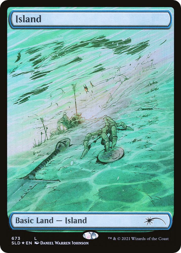 Island 673 card from Secret Lair Drop Series