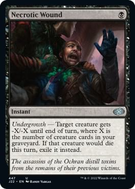Necrotic Wound 447 card from Jumpstart 2022