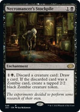 Necromancer's Stockpile 446 card from Jumpstart 2022