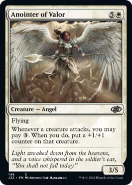 Anointer of Valor 148 card from Jumpstart 2022