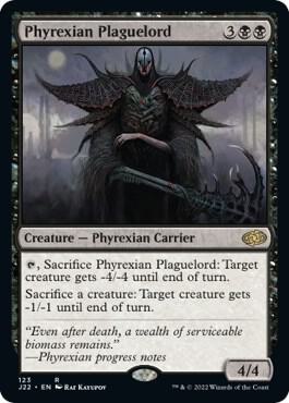 Phyrexian Plaguelord 123 card from Jumpstart 2022
