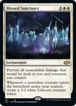 Blessed Sanctuary 157 card from Jumpstart 2022
