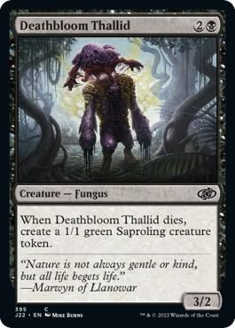 Deathbloom Thallid 395 card from Jumpstart 2022