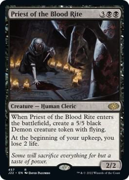 Priest of the Blood Rite 457 card from Jumpstart 2022