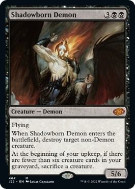 Shadowborn Demon 464 card from Jumpstart 2022