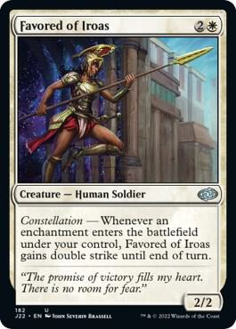 Favored of Iroas 182 card from Jumpstart 2022